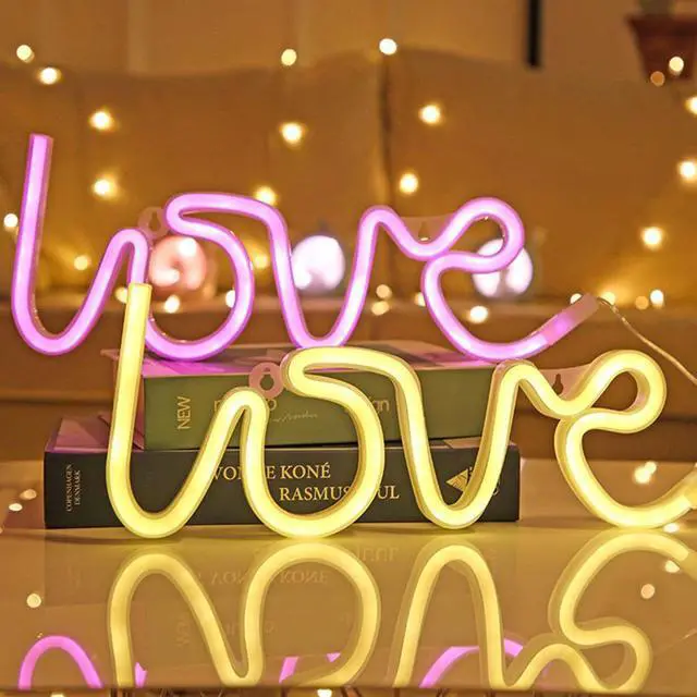 Main image of LED Neon Light Sign LOVE HEART Wedding Party Decoration Neon Lamp Valentines Day Anniversary Home Decor Night Lamp Gift