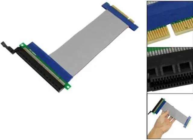 Alt view image 3 of 5 - 15cm Flexible Extension Cable PCI Express PCI-E 8X to 16X Slot Riser Card