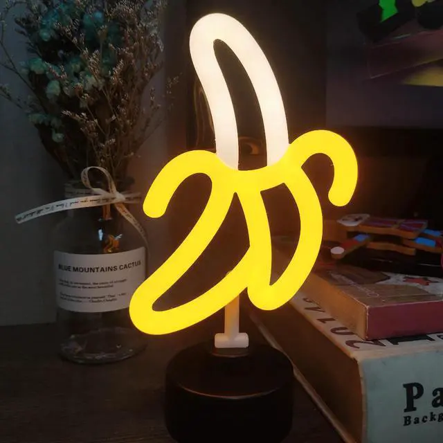 Main image of Banana Neon LED Light Plastic Table Night Light Art Decorative Lights Decoration for Kids Baby Room