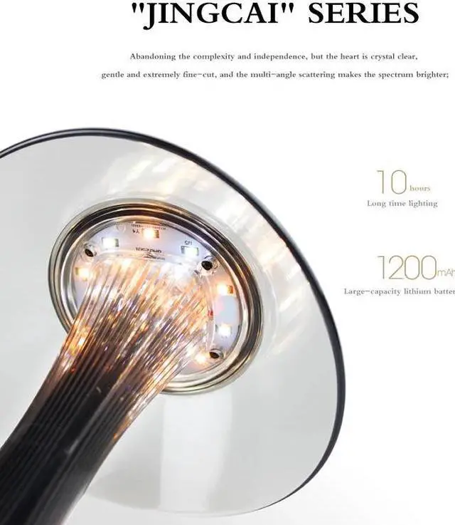 Alt view image 4 of 5 - LED Table Lamp Touch Dimmable Table Lights Eye-Protect Reading Desk Lamp Bedside Lamp Library Decor With USB Plug