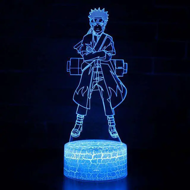 Main image of NARUTO Theme 3D Table Lamp With Remote Control Bedroom Decoration Light Naruto Sasuke Kakashi Model Night Lights