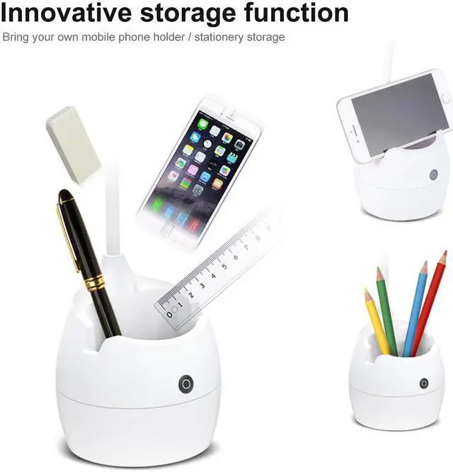 Alt view image 2 of 7 - LED Table Lamp student read desk lamp USB rechargeable study office table light Portable bending Bedside night light