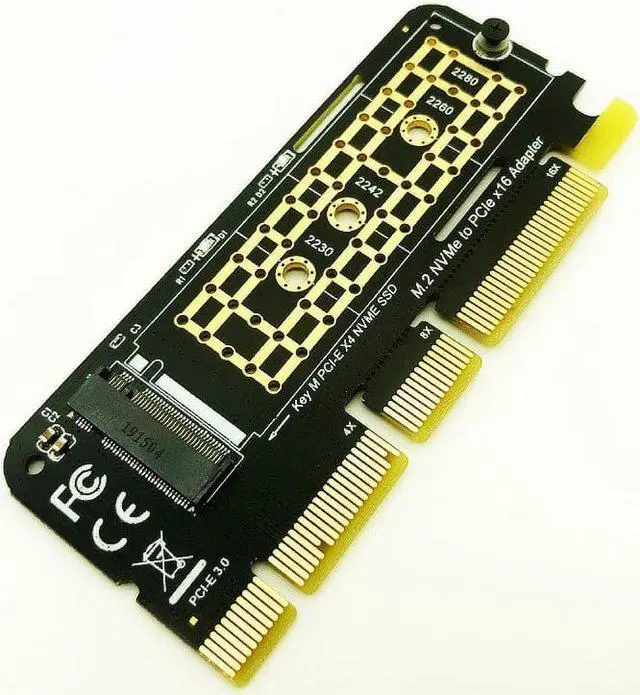 Alt view image 5 of 5 - 5PCS M.2 NVME Adapter M.2 M2 NVME PCIE to M2 Adapter PCI Express X16 X8 X4 Raiser SSD M.2 PCI-E Expansion Card for 2230-2280 SSD