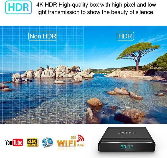 Alt view image 3 of 5 - Air Amlogic S905X3 Android 9.0 TV Box Smart TV Box Air Quad Core 2.4G&5G Wifi BT4.1 H.265 Media Player