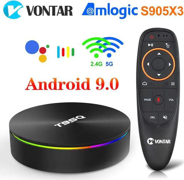 Main image of TV BOX Android 9.0 4GB 32GB 64GB  Smart TV Box Amlogic S905X3 Quad Core 2.4G&5GHz Wifi BT 100M 4K Media Player Set top box