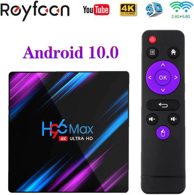 Main image of H96 MAX Android 10 TV BOX Rockchip RK3318 4G 64GB 1080P 4K 5G Dual Wifi Smart TVBOX Google Player Store Youtube H96MAX Media