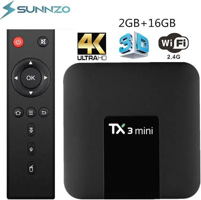 Main image of mini Smart Android 8.1 TV Box Amlogic S905W 2GB 16GB 4K Set Top Box Media Player Tanix Box 2.4G WiFi H.265 MINI