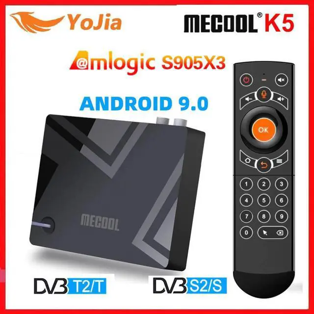 Main image of Smart TV Box Android 9.0 Amlogic S905X3 Satellite Receiver K5 Quad Core 4K Media Player 2.4&5G 2T2R Dual WIFI Set top BOX