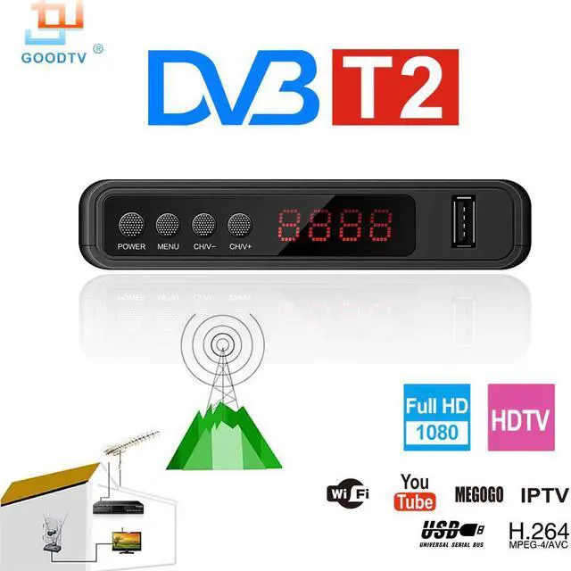 Main image of DVB T2 Wifi TV Tuner DVB-T2 Receiver Full-HD 1080P Digital Smart TV Box Support MPEG H.264 I PTV Built-in Russian manual