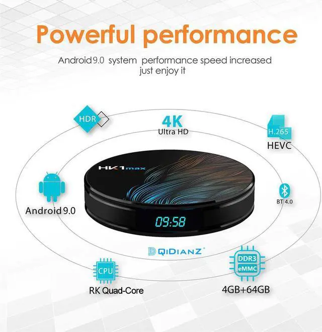 Alt view image 2 of 5 - 9.0 HK1MAX Mini Smart TV Box 2.4G/5G Wifi Quad Core BT 4.0 Set Top Box Media Player Voice Control PK X96 HK1 MAX 2GB 4GB