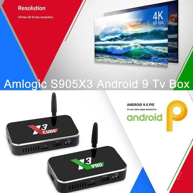 Alt view image 3 of 5 - X3-CUBE Smart Android 9.0 TV Box Amlogic S905X3 2GB DDR4 16GB ROM Set Top Box 2.4G/5G WiFi 1000M Bluetooth 4K HD Media Player