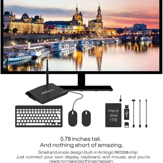 Alt view image 4 of 5 - Sale MX9 Pro Android 8.1 TV Box RK3328 Quad Core 64Bit 2G 16G UHD 4K TV BOX HDR 3D Mini PC WiFi Bluetooth 4.0 VS X96 MINI