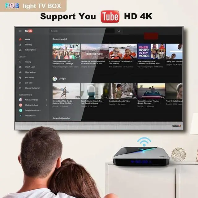 Alt view image 5 of 5 - Light TV Box Android 9.0  F3 2GB 16GB S905X3 Amlogic Wifi BT Set Top Box1080P Media Player