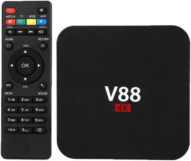 Main image of TV Box 4K Quad Core 1+8GB HD WiFi Set-Top Media Player for Android 7.1 Set Top V88 TVBox