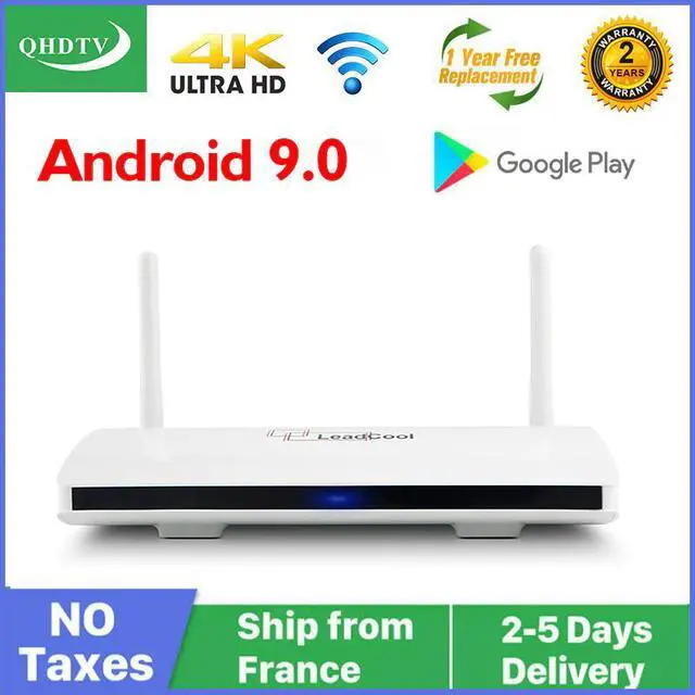 Main image of HD QHDTV Smart TV Android Box French warehouse no tax Quad Core 2G 16G 1 year after sale QHDTV code Leadcool Set Top Box