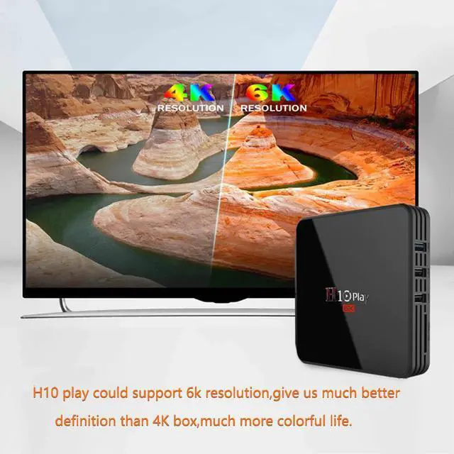 Alt view image 4 of 5 - 9.0 TV Box, AllwinnerH6 Quad-Core , 6K HD Multiple Language Media Player Support 2.4GHz WiFi