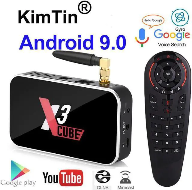 Main image of X3-CUBE Smart Android 9.0 TV Box Amlogic S905X3 2GB DDR4 16GB ROM Set Top Box 2.4G/5G WiFi 1000M Bluetooth 4K HD Media Player