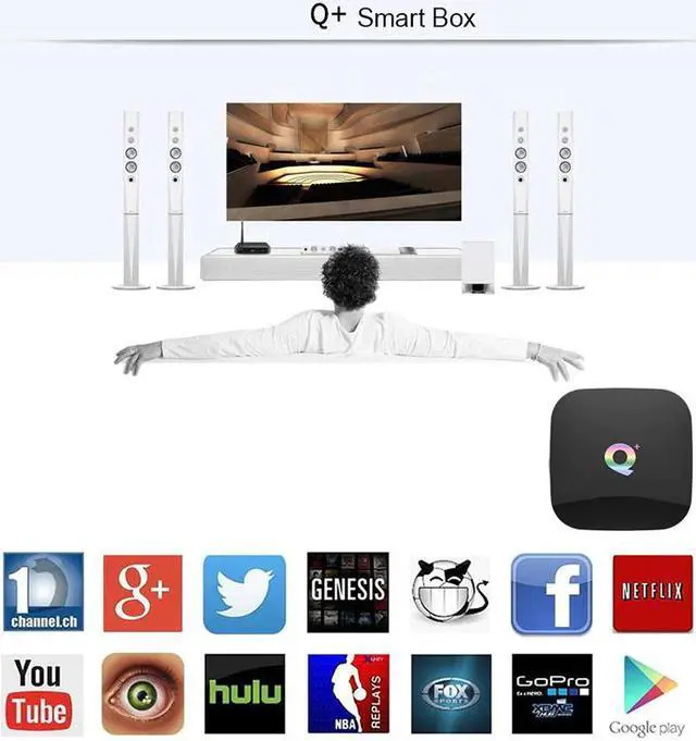 Alt view image 2 of 5 - 2020 Smart TV Box M3u QHDTV Allwinner H6 Android 9.0 Set-Top Boxes 4GB RAM 64GB ROM Q PLUS 6K 2.4G WIFI Media Player Balance