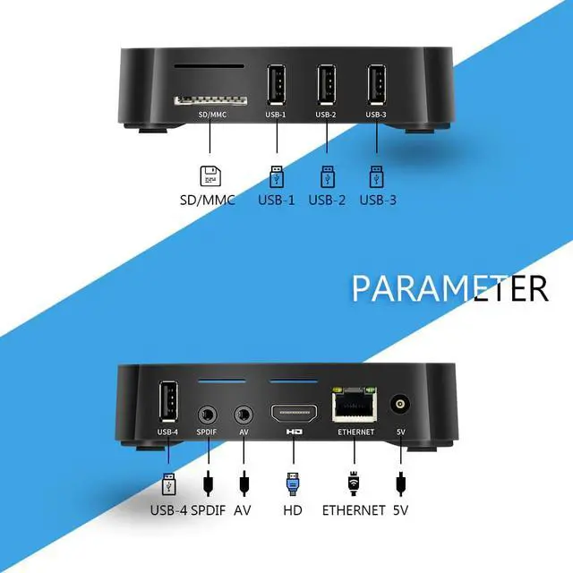 Alt view image 2 of 4 - 9.0 TV Box Rockchip RK3228A Quad Core 2GB 16GB 2.4G/5GHz WiFi 5G 4K Media Player Smart TV Box Set top Box