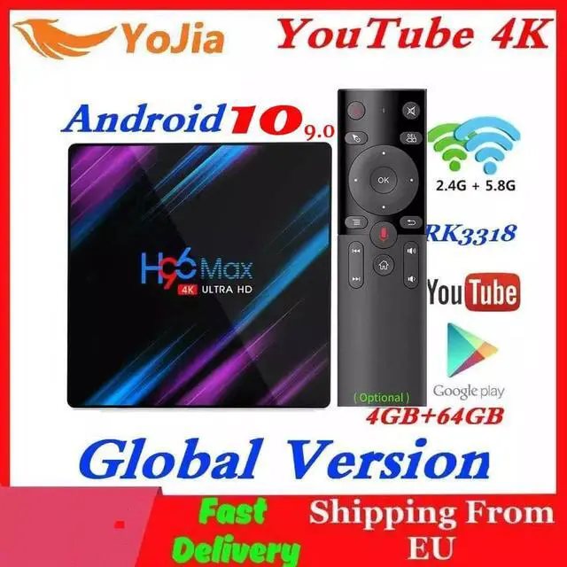 Main image of MAX Smart TV Box Android 10.0 RK3318 4GB RAM 64GB ROM 4K WiFi Media Player Android 9.0 10 MAX TVBOX Youtube Set Top BOX