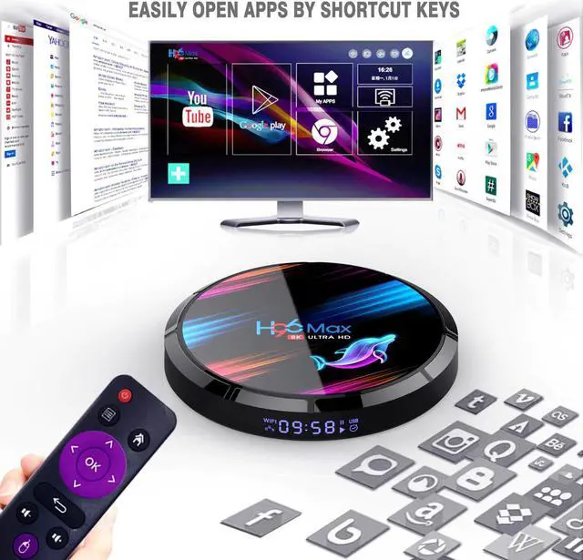 Alt view image 4 of 5 - H96 MAX X3 Android 9.0 TV Box Amlogic S905X3 Quad core 2.4G&5G Wifi Bluetooth 1000M LAN 8K H96MAX Support Voice remote Media Box