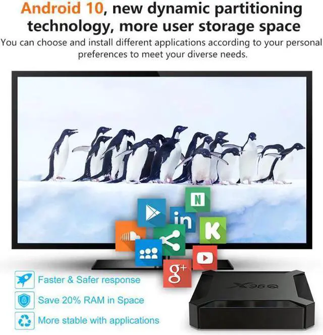 Alt view image 3 of 5 - TV Box Android 10.0 2GB RAM 16GB Smart TV Box Allwinner H313 Quad Core Support 4K Set Top Box Home Theater HD Tv Box