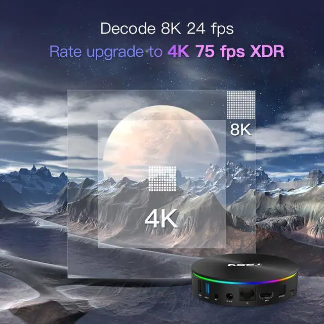 Alt view image 4 of 5 - TV BOX Android 9.0 4GB 32GB 64GB  Smart TV Box Amlogic S905X3 Quad Core 2.4G&5GHz Wifi BT 100M 4K Media Player Set top box