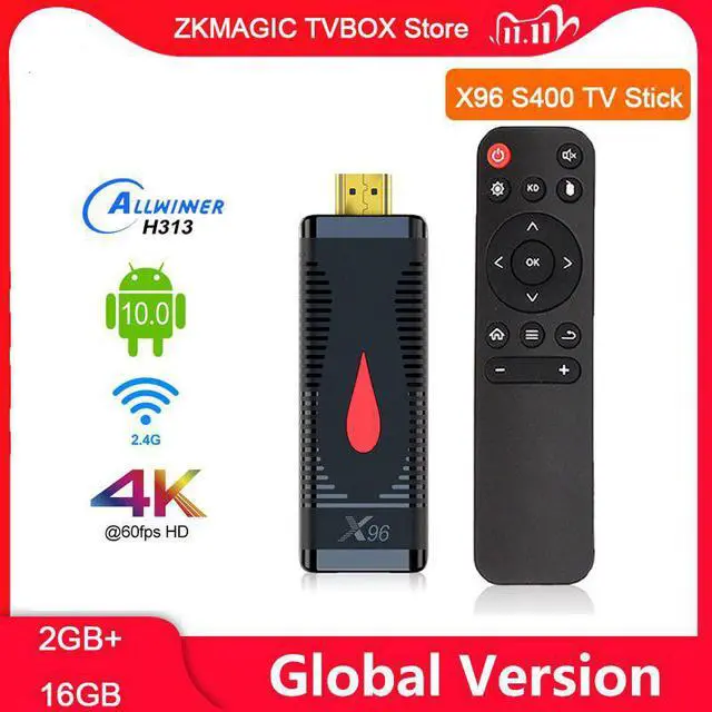 Main image of S400 TV Stick Android 10 Allwinner H313 Quad Core 4K 60fps H.265 2.4G Wifi Google Player Youtube 2GB 16GB TV Box
