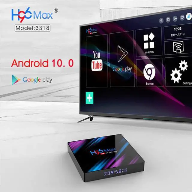 Alt view image 3 of 5 - Android 10.0 TV Box  Max Rockchip RK3318 4K Smart TV Box 2.4G&5G Wifi BT4.0 Max 4GB 64GB Media Player Android Set Top Box