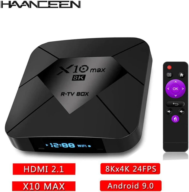 8K R-TV BOX X10 Max Android 9.0 TV Media Player Box 4GB 32GB/128GB