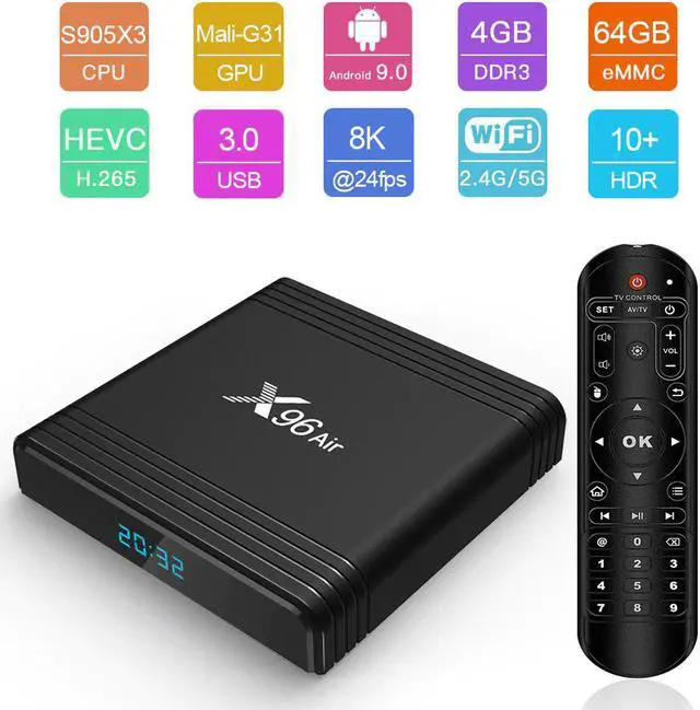 Alt view image 2 of 5 - Air Smart TV Box Android 9.0 Air Mini 4gb 32g/64g Amlogic S905X3 8Kx4K 2.4G/5G WIFI BT HDR Multimedia Player Set TB BOX