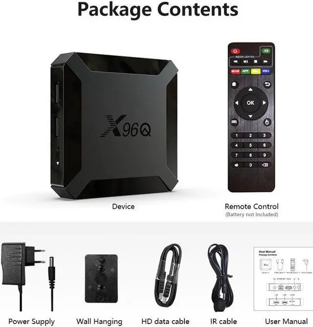 Alt view image 5 of 5 - X96 Q mini Android 10.0 Smart tv box 4K Allwinner H313 1gb 8gb 16gb Quad-core media player