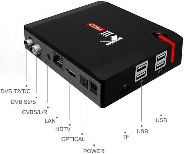 Alt view image 5 of 5 - KIII PRO DVB-T2 DVB-S2 DVB-C Android 7.1 TV Box 3GB 16GB Amlogic S912 Octa Core Wifi 4K Combo NEWCAMD Biss key PowerVU