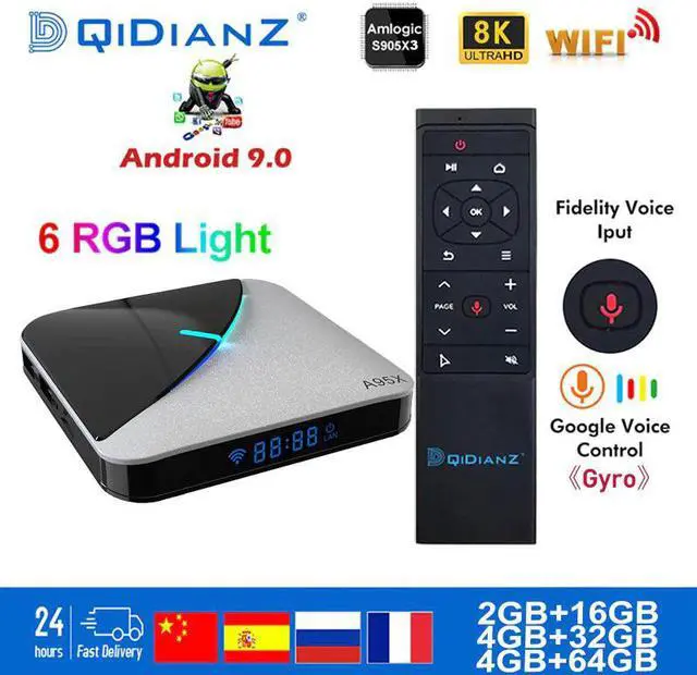 Main image of TV BOX F3 AIR Android 9.0 Amlogic S905X3 8k Netflix Plex Media Server Play Store Free App Set top BOX PK HK1MAX H96