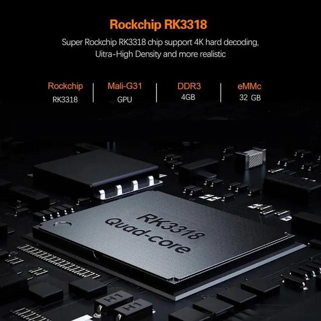 Alt view image 5 of 5 - RBOX Smart TV Box Android 10 4GB 32GB RK3318 1080P H.265 4K for Google Player Store Youtube Set Top Box