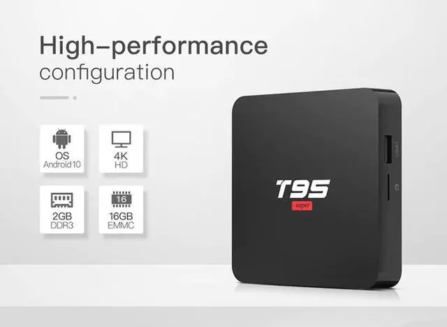 Alt view image 5 of 5 - T95 Android 10.0 TV Box 2GB 16GB Infra Remote Control 4K HD Movie Audio Player Youtube 3D  Google Store Wifi Set Top Box