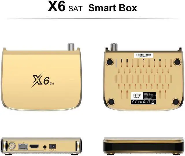 Alt view image 4 of 5 - AFTV X6 Sat Amlogic S905D 2G 16G 4K 2.4G Wifi Android TV Box DVB-S2 Hybrid Smart Box  TV  V OD