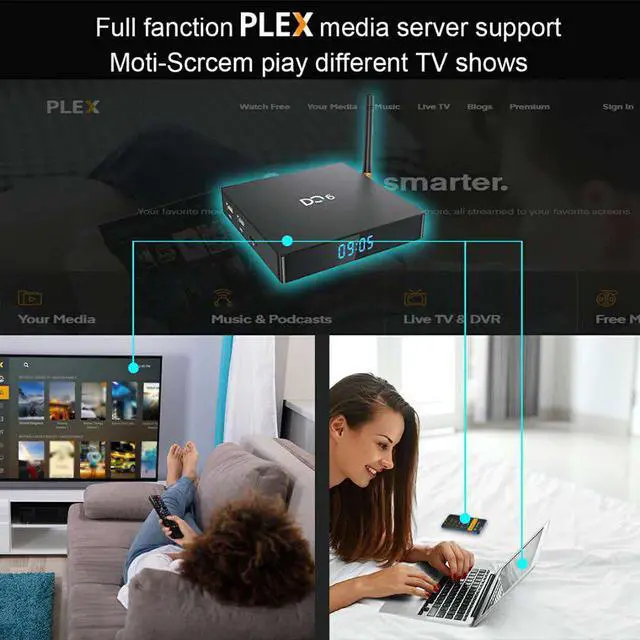 Alt view image 4 of 5 - BOX Android 10 Box DQ6 4GB RAM 64GB Rockchip RK3318 USB3.0 1080P H.265 4K 60fps Google Player Store Youtube Set Top Box