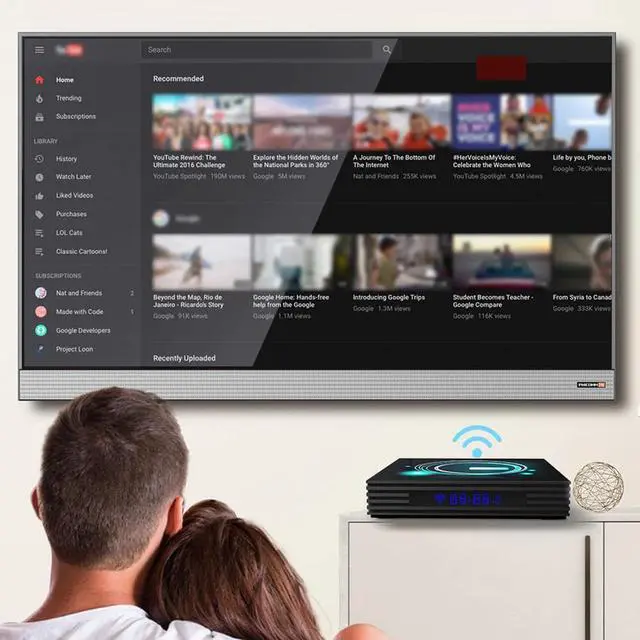 Alt view image 4 of 5 - F3 Slim Smart TV Box Android 9.0 Amlogic S905X3 8K Decoding UHD 4K Media Player 2.4G/5G WiFi BT4.2 100M LAN Android Box
