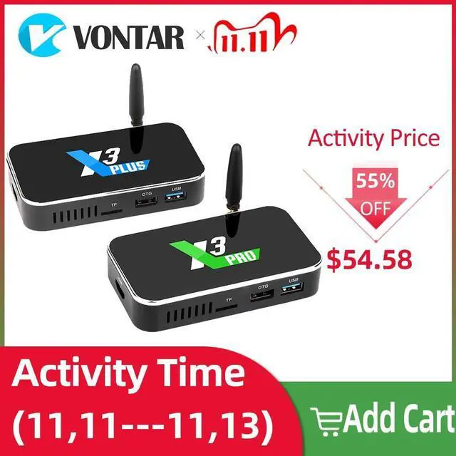 Main image of X3 Pro Smart TV Box 4GB RAM DDR4 32GB Android 9.0 TV Box S905X3 X3 cube 2GB 16GB Media Player 2.4G/5G WiFi 1000M 4K PK X2 pro