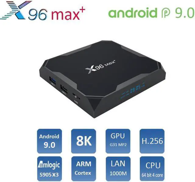 Main image of MAX Plus Android 9.0 TV Box Amlogic S905X3 Netflix 1000M MAX X3 supports M3U Smart TV