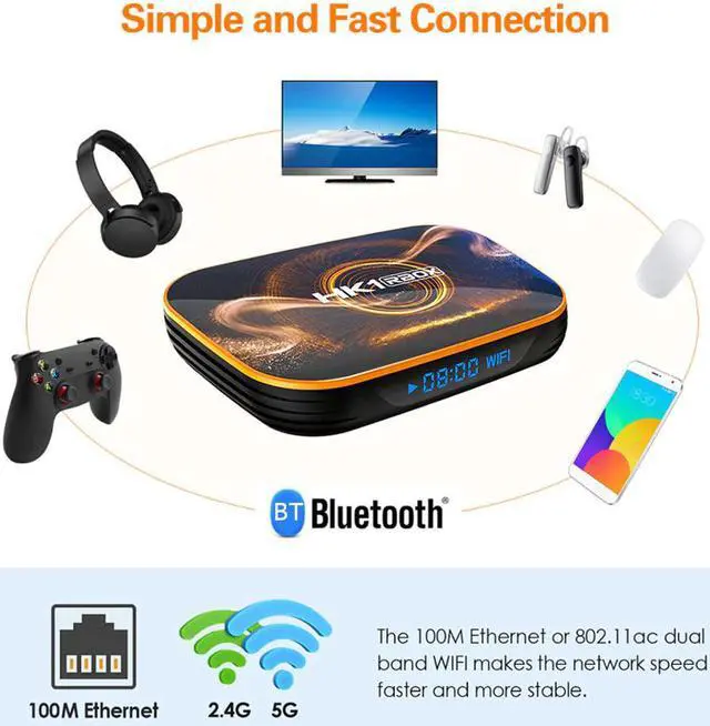 Alt view image 5 of 5 - RBOX R1 Smart TV Box Android 10.0 RK3318 Quad Core 4GB+32GBTV Set Top Box Bluetooth 4.0 2.4G/5G WiFi 4K Media Player