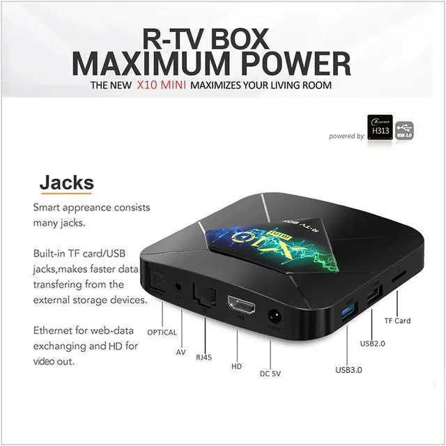 Alt view image 4 of 5 - Android 10.0 Smart TV Box Allwinner H313 Quad Core 1GB 8GB / 2GB 16GB Dual Media Player 2.4G WIFI BT4.1 Set Top Box