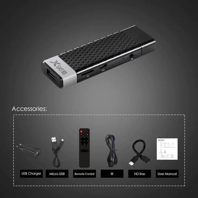 Alt view image 5 of 5 - Android 8.1 TV Box X96S Amlogic S905Y2 DDR4 4GB 32GB Mini PC TV Stick 2.4G&5G WiFi Bluetooth 4.2 TV Dongle Media Player