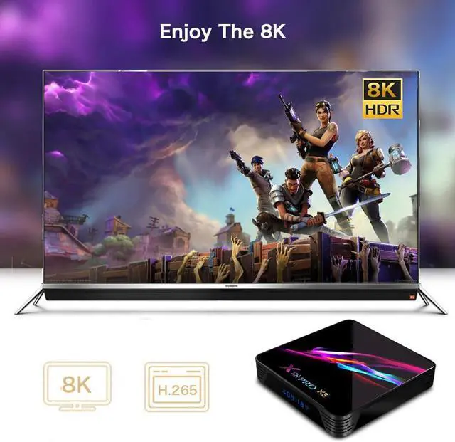 Alt view image 2 of 5 - PRO X3 Smart Android TV Box Android 9.0 Amlogic S905X3 Set top Box 4K@60fps 2GB/4GB RAM 128G/64G/32G/16G ROM 8K Media Player