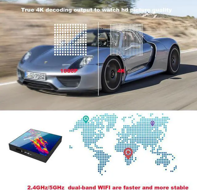 Alt view image 3 of 5 - R3 RK3318 Smart TV Box Android 9.0 4K Set top box 4GB 64GB 32GB 3D USB3.0 Dual Wifi Google PlayStore Youtube 4K TVBOX