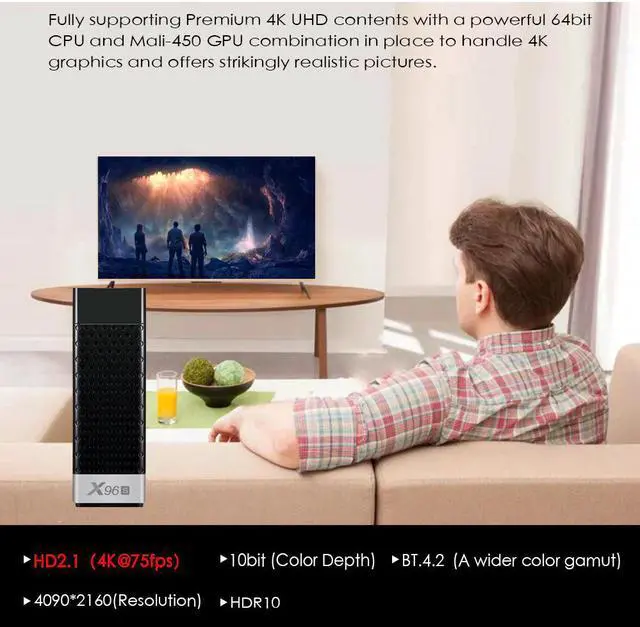 Alt view image 5 of 5 - Android 9.0 TV Box TV Stick Amlogic S905Y2 2.4/5G WIFI DDR4 4GB 32GB BT 4.2 Smart TV Box 4K Media Player Box Android Box TV