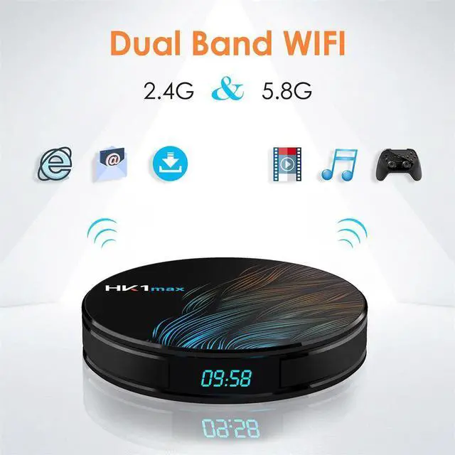 Alt view image 4 of 5 - 9.0 HK1MAX Mini Smart TV Box 2.4G/5G Wifi Quad Core BT 4.0 Set Top Box Media Player Voice Control PK X96 HK1 MAX 2GB 4GB
