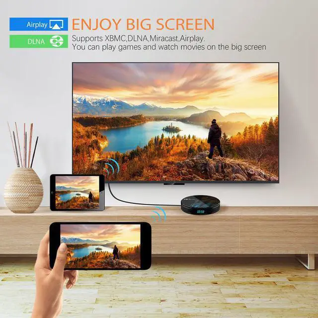 Alt view image 2 of 5 - Android 9.0 Smart TV Box 4GB RAM 64GB ROM 32GB RK3318 android tv smart tv android box VS X96  MINI h96 max t95 x96 mini