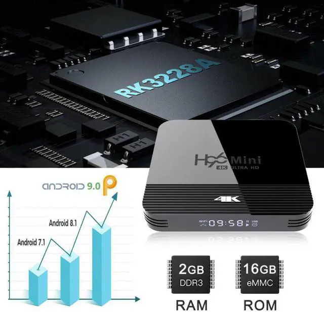 Main image of Arrivals H96 Mini H8 Android 9.0 Smart TV Box 2+16G Quad Core 4K HD WiFi Media Player AU EU US UK Plug